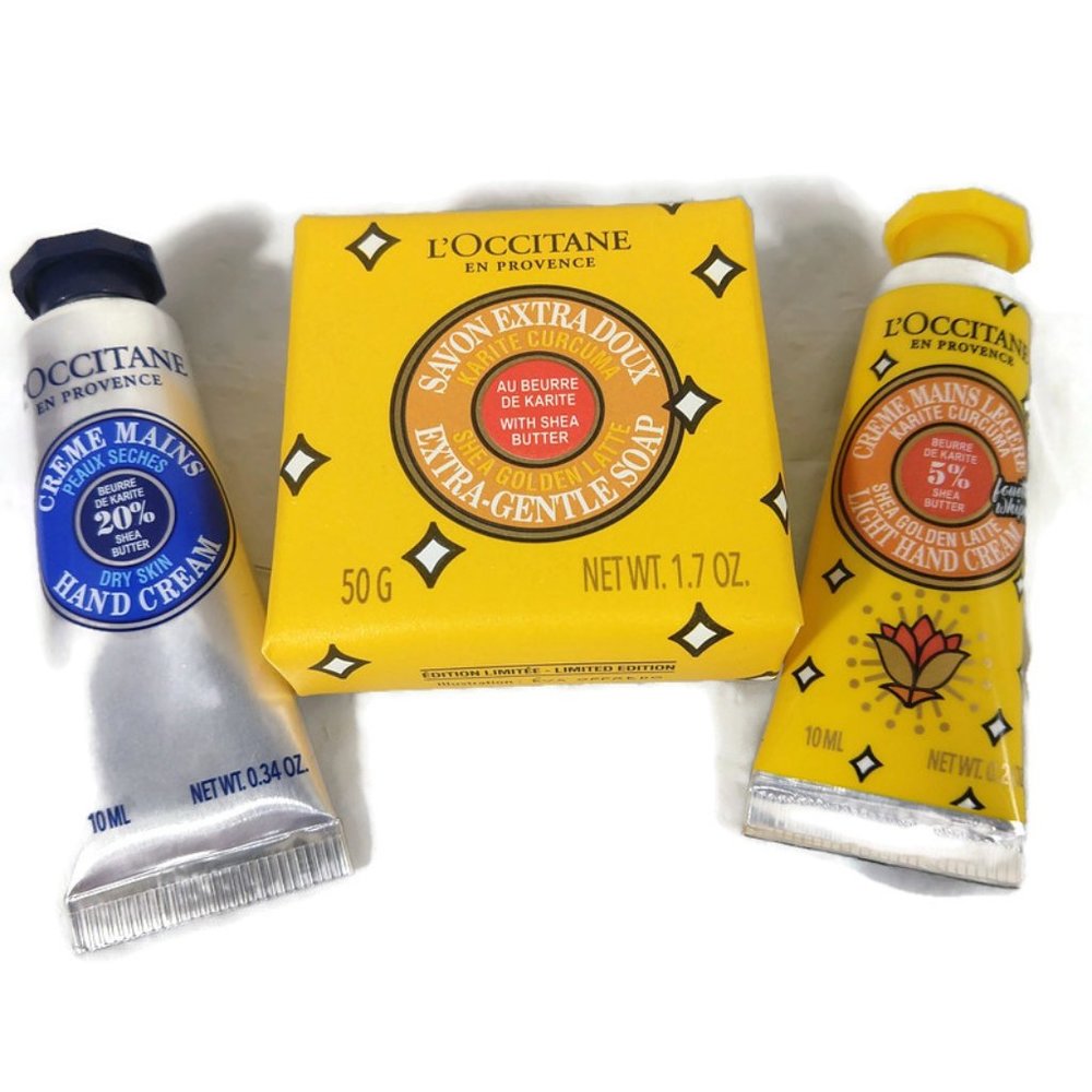 L'Occitane LIMITED EDITION 5% Shea Butter Golden Latte set X 3 NEW